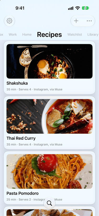 The your saved posts become recipes example in Kyle
